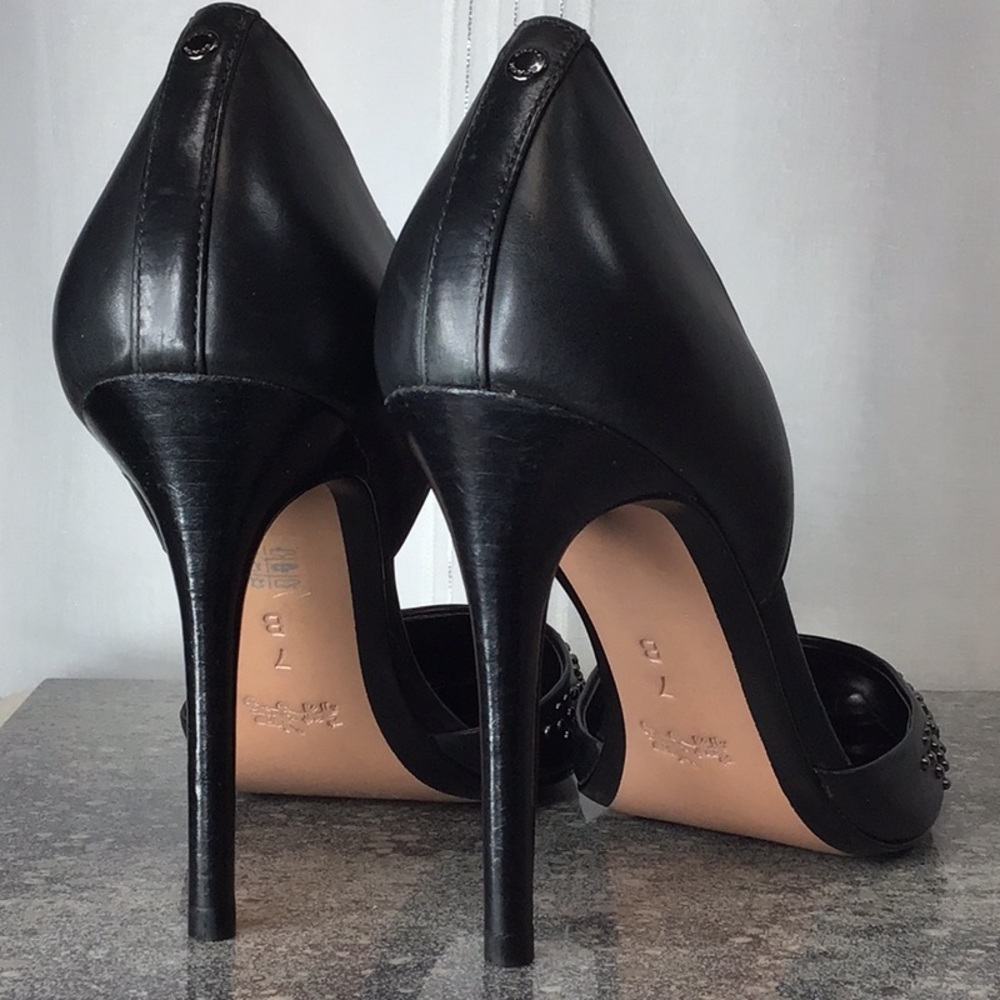 COACH ‘Holmes’ Black Studded Dress Leather - Picture 7 of 13